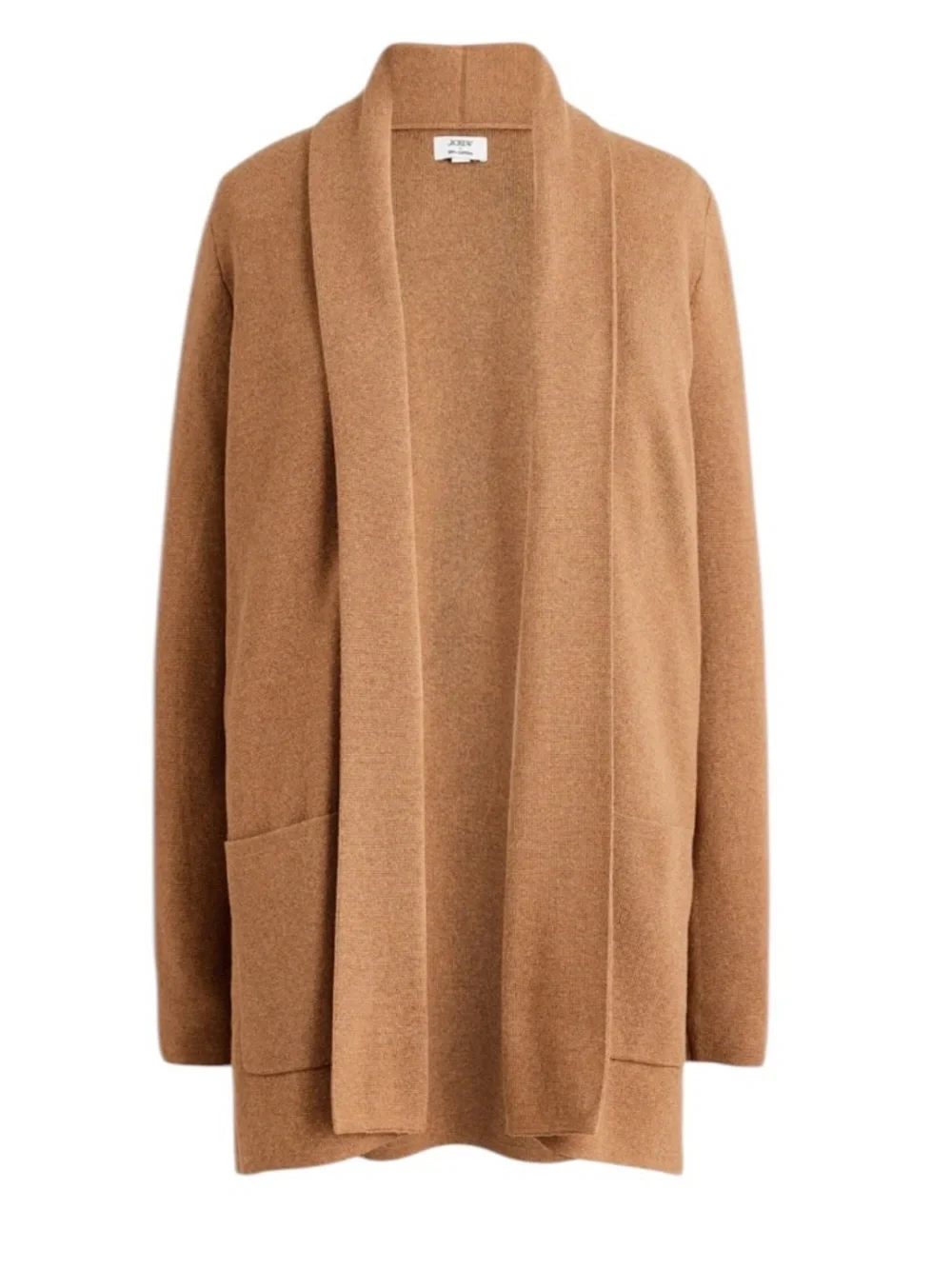 J. CREW Factory Chelsea Sweater Blazer Open Cardigan Size Medium in Camel - Picture 4 of 12